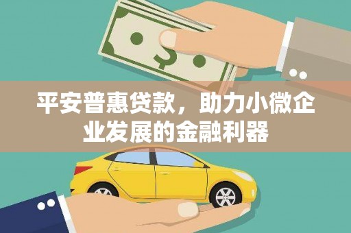 阿尔山平安普惠贷款，助力小微企业发展的金融利器