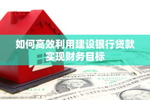 阿尔山如何高效利用建设银行贷款实现财务目标