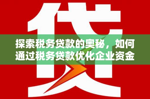 阿尔山探索税务贷款的奥秘，如何通过税务贷款优化企业资金流