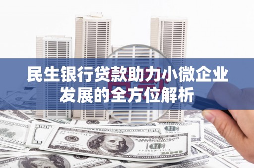 阿尔山民生银行贷款助力小微企业发展的全方位解析