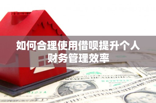 阿尔山如何合理使用借呗提升个人财务管理效率
