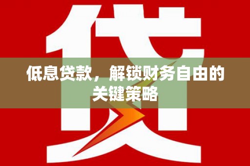 阿尔山低息贷款，解锁财务自由的关键策略