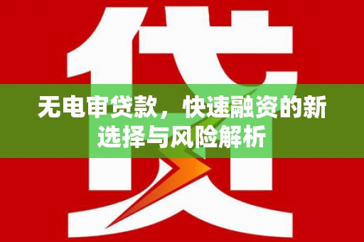 阿尔山无电审贷款，快速融资的新选择与风险解析