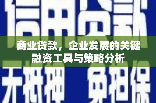 阿尔山商业贷款，企业发展的关键融资工具与策略分析