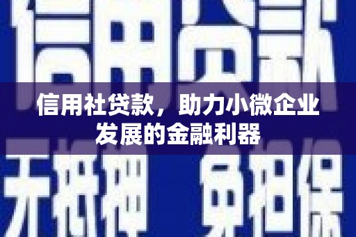阿尔山信用社贷款，助力小微企业发展的金融利器