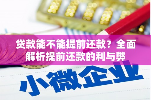 阿尔山贷款能不能提前还款？全面解析提前还款的利与弊